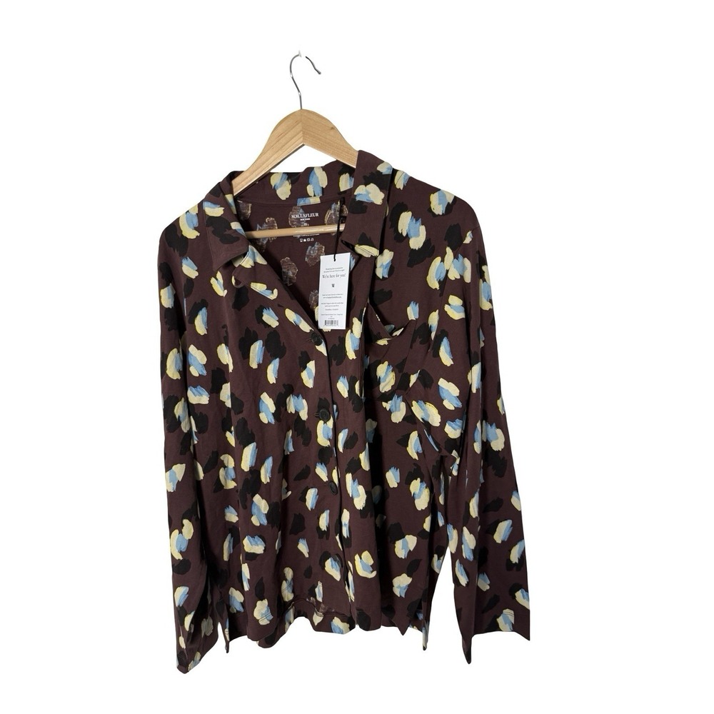 M.M. lafleur Signature Pajama Set Brushed Cotton Bengal Print NEW size XXL - Picture 2 of 5